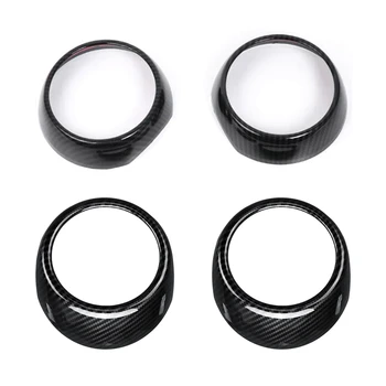 

2 Pair Car Interior: 1 Pair Car Door Handle Cover Trim & 1 Pair Car Dashboard Side Air Vent Decoration Ring Cover Trim