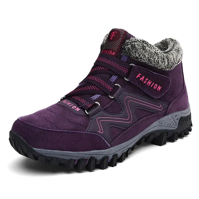 Брендовые женские зимние ботинки; Vip Buy - Цвет: Flat Purple