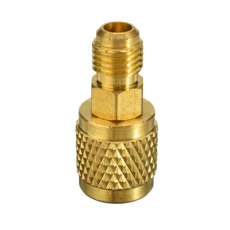 R410A латунный хладагент адаптер 1/4 &quotПапа до 5/16&quot Женский зарядный шланг насос