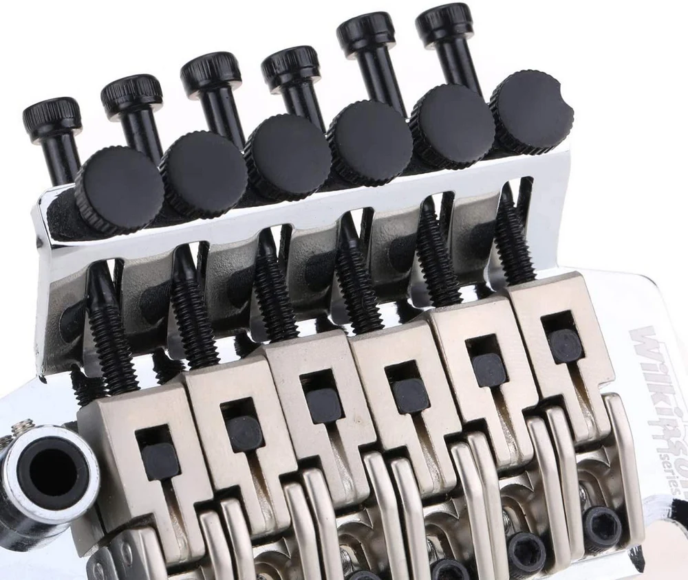 Wilkinson Licenciado Cordas Guitarra Elétrica Duplo Travamento Tremolo Sistema Ponte 42mm r2 Porca Cromo Prata Wodl1 6 - Image 4