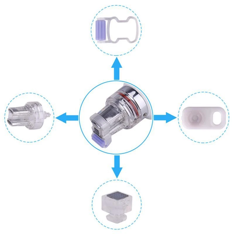 EMS Monocrystalline Silicon Chip Replacement Head 1 Set For Injector Meso Needle Free Injection Moisturizing Mesogun