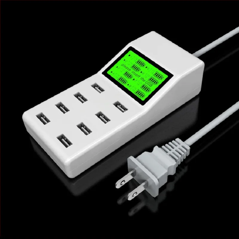 Универсальное умное USB быстрое зарядное устройство адаптер настольная розетка Led дисплей экран 5 В 8A 8USB зарядное устройство порты для мобильного телефона Ipad MP3