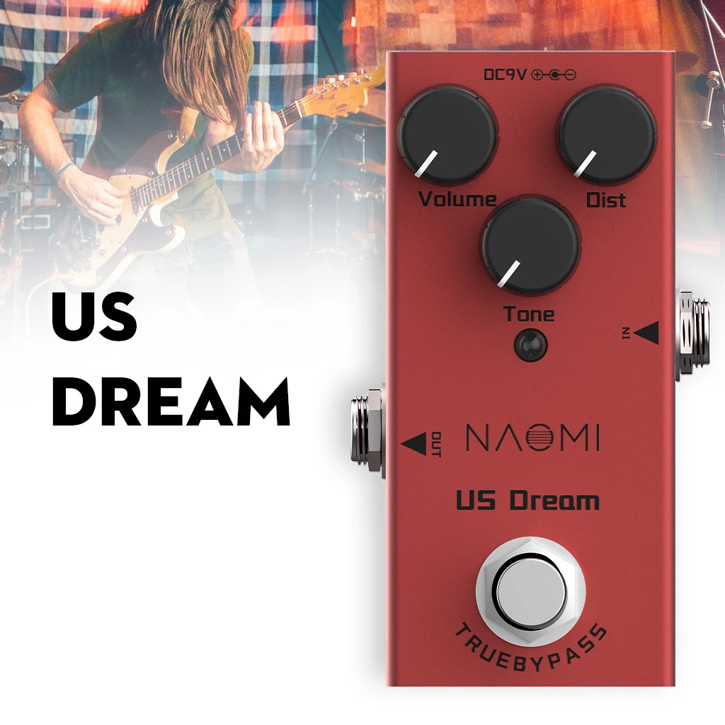 

NEP-04 Mini Distortion Pedal Electric Guitar US Dream Distortion Effect Pedal True Bypass Effect Pedal Guitar Effect Pedal