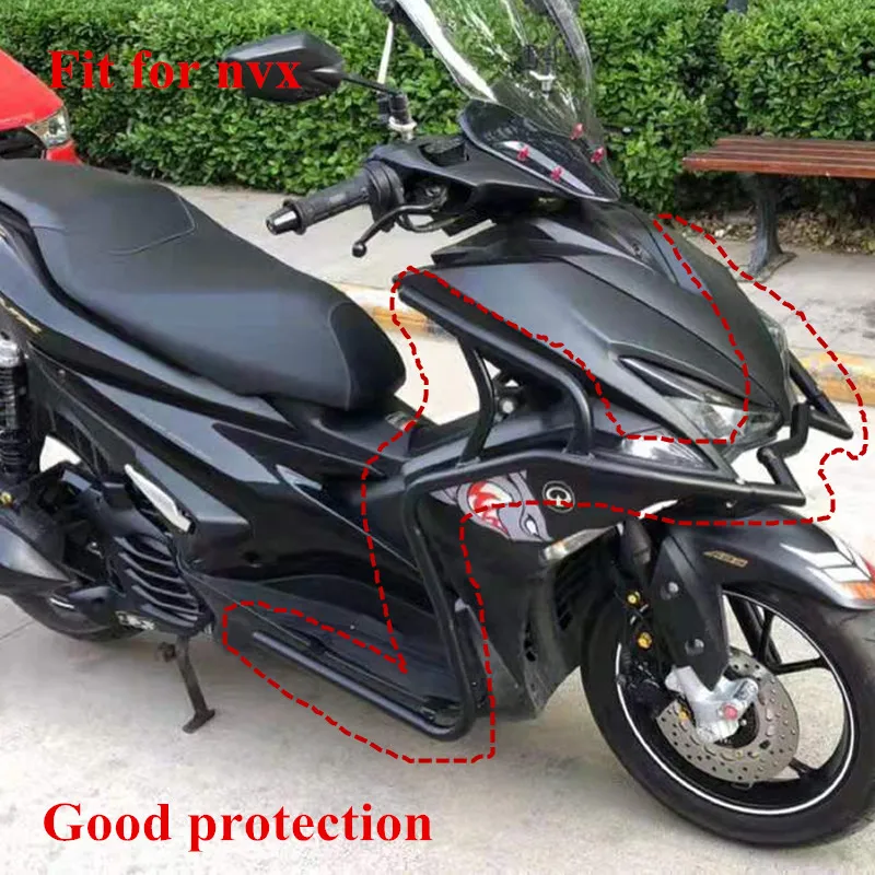 Modified Motorcycle Nvx155 Nvx Bumper Side Crash Guard Buffer Bar Protector Fog Light Bracket For Yamaha Aerox155 L155 2016 2021 Bumpers Chassis Aliexpress