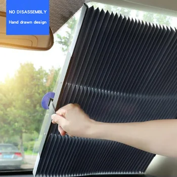 

Automatic Retractable Sunshade Sun Protection Front Windscreen Car Sunshade Wind Protection Summer Automobile Sunshade