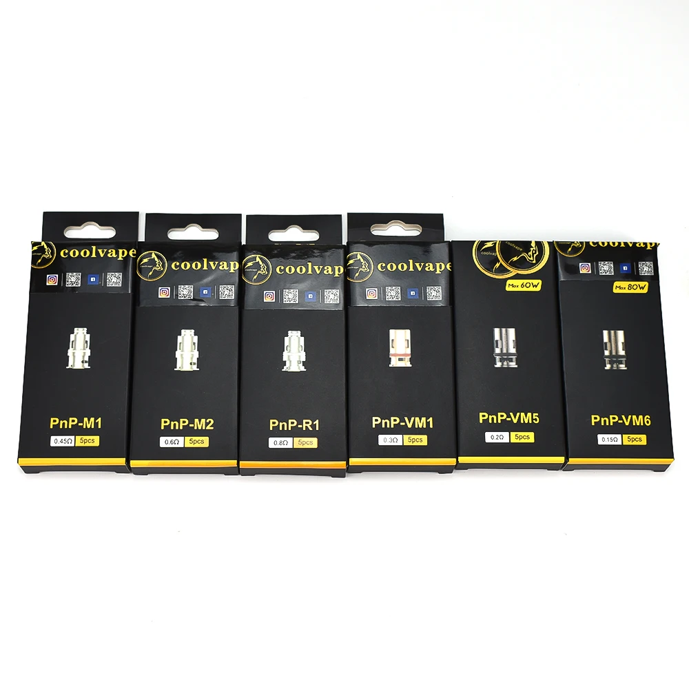 PnP Coils 0.3ohm TR1 1.2ohm PnP-VM1/0.15ohm VM6 Mesh Coil for Drag X/Drag S/Drag Mini/VINCI X/VINCI Mod Pod Kit