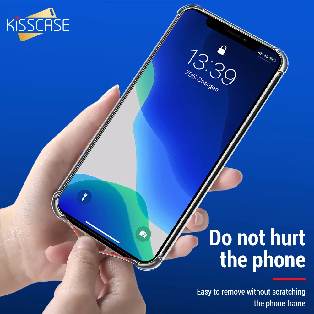 KISSCASE прозрачный мягкий ТПУ слот для карт Телефон чехол iPhone 7 6 S X XS MAX XR 5 5S SE