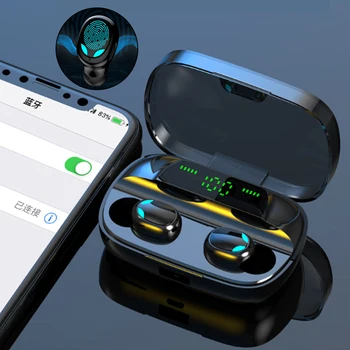 

Bluetooth Wireless Headset Earphone Portable wireless bluetooth V5.0 HIFI sound Noise Reduction with Charging Case for Phone