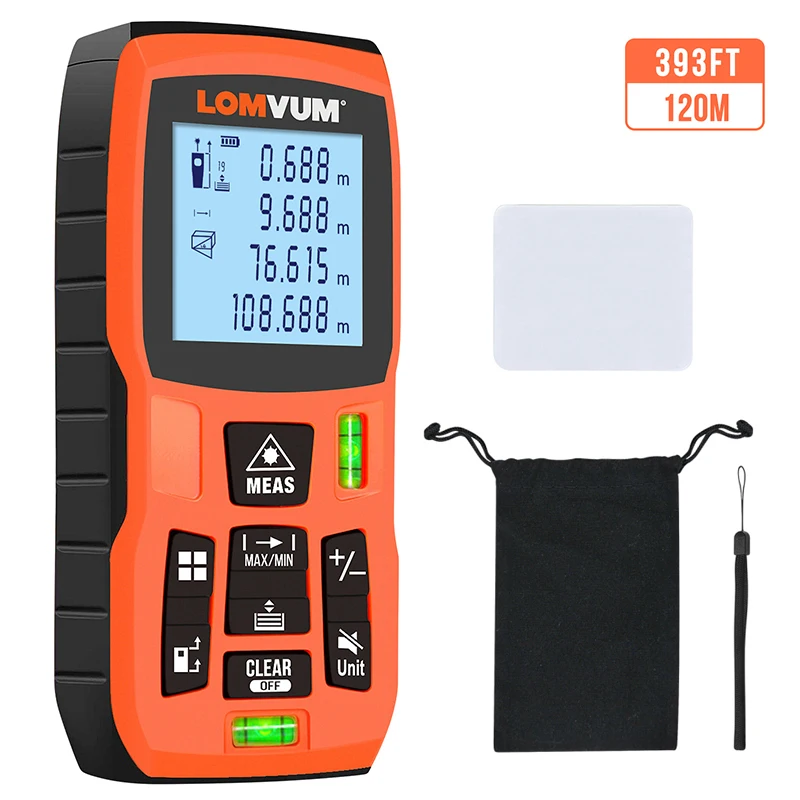 LOMVUM 120m Laser Distance Meter Trena Laser Ruler Rangefinders Digital Distance Meter Medidor Metro Lazer Tape Measure