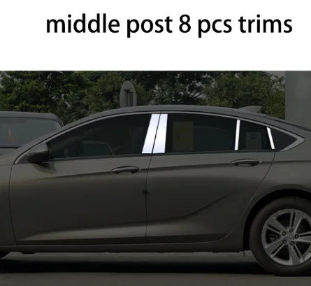 Накладки на окна автомобиля из нержавеющей стали для buick regal Opel Insignia Vauxhall Insignia Holden Commodore - Цвет: 8 pcs trims 2