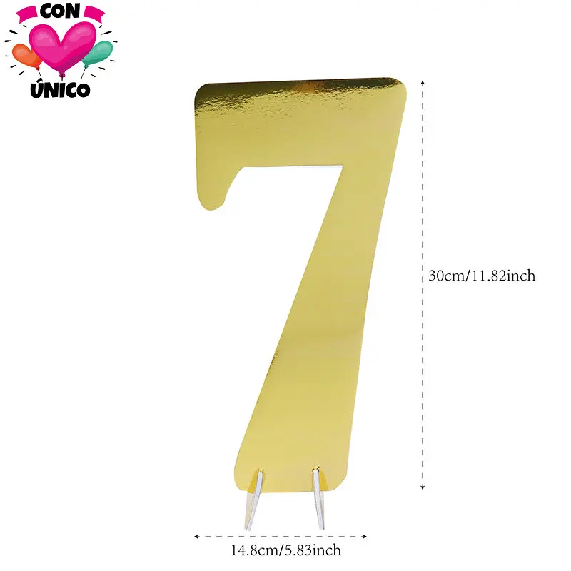 CONUNICO Happy Birthday Party Wedding Party Kids Party Table Decorations Party Supplies Shiny Golden EVA Foam Number 9,GD52705 - Цвет: 7