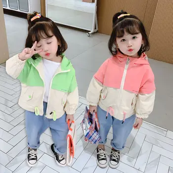 

2020 Boys and Girls Autumn Jacket Baby Kids Children Hooded Coat Two Colors