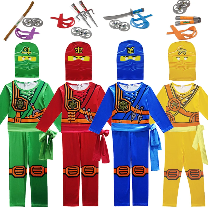 Building blocks Ninja Cosplay Costumes anime clothes kids costume party carnival infant boy Child Girl Costume | Детская одежда и