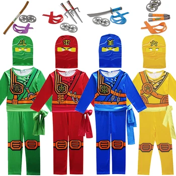

Building blocks Ninja Cosplay Costumes anime clothes kids costume party carnival kids infant boy costume Child Girl Costume