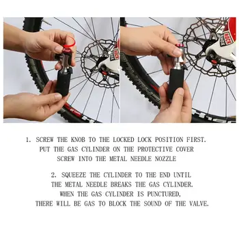 

Mini CO2 Air Inflator Bicycle Pump Nozzle with Cover with Valve Head Small Tire Tool Pumps Tires Desired Air Pressure