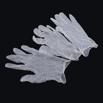 

50 Pieces Disposable White Gloves Permanent Tattoo Gloves Tattoo Pvc Gloves Tattoo Portable Accessories SML