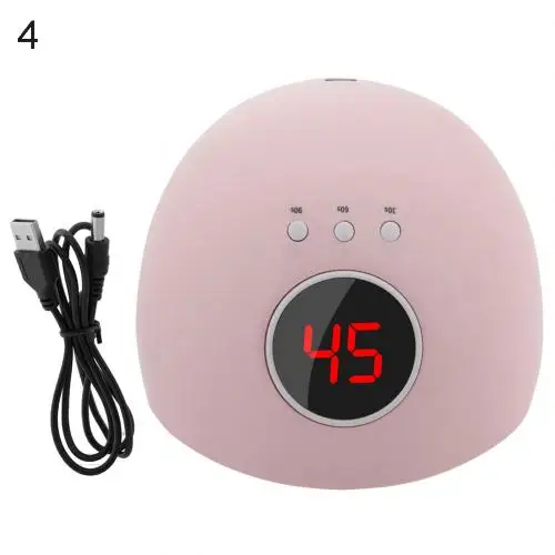 Pink with Screen Розовый 36 Вт умный зондирующий Светодиодный УФ-лампа для ногтей сушилка для гель-лака приуроченная фототерапия машина USB зарядка для нейл-арта Маникюр для ли ног - Цвет: Pink with Screen