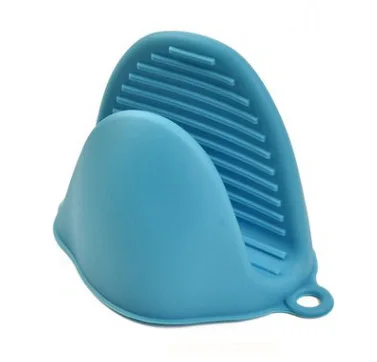 Blue PCute Противоскользящие силиконовые термостойкие перчатки зажимы изоляция антипригарная Кастрюля держатель Bowel зажим для приготовления выпечки Прихватки PGM - Цвет: Blue