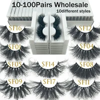 Mikiwi Wholesale 3d Mink Eyelashes Fluffy Reusable Soft Fluffy Messy Handmade Fluffy mink lashes bulk 1