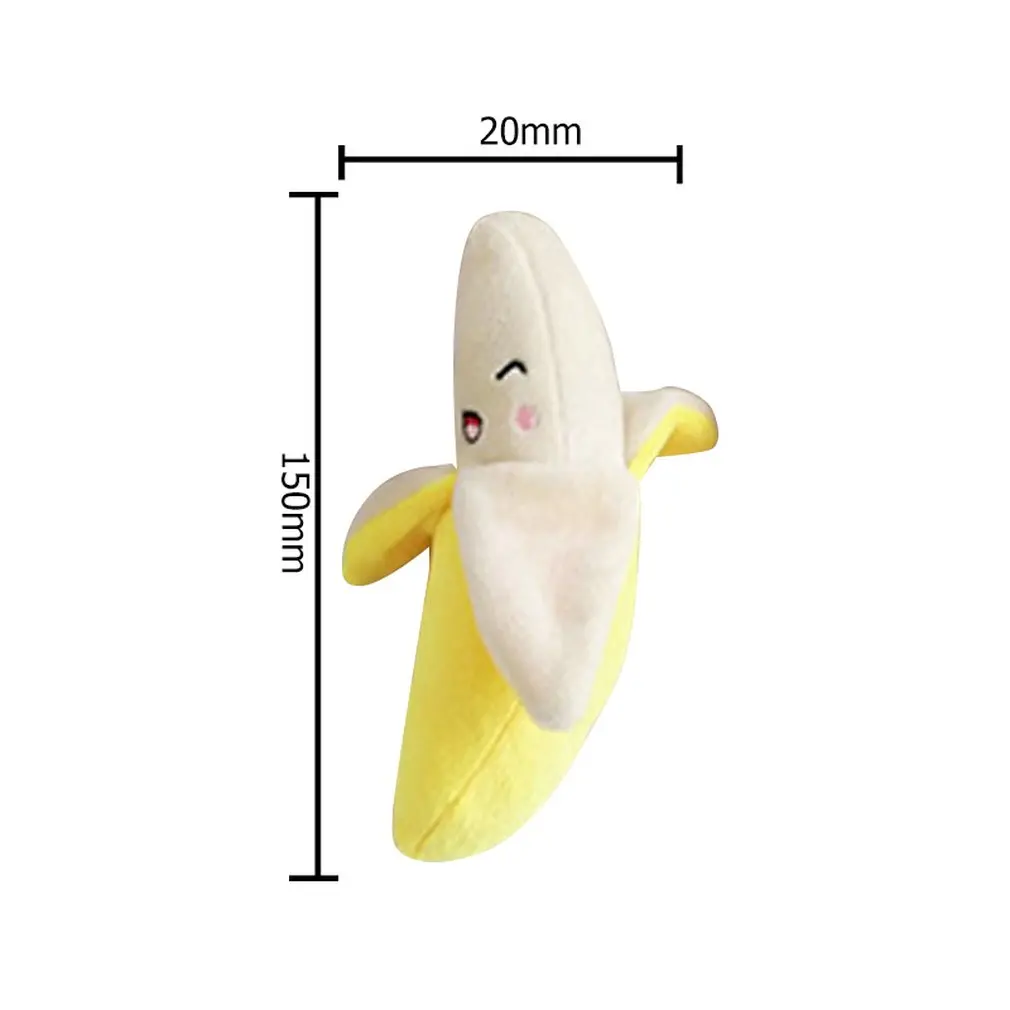 banana Собака жевательная игрушка для щенков скрипучий плюшевый звук Милый Овощи морковь дизайн игрушки безопасность нетоксичный прочный сжимать для домашних животных - Цвет: banana