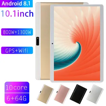 

V10 Classic Tablet 10.1 Inch HD Large Screen Android 8.10 Version Fashion Portable Tablet 6G+64G Gold Tablet Gold US Plug