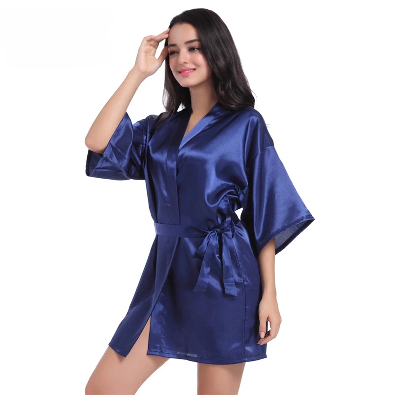 Mother of the Bride Wedding Short Robe Bath Gown Bronzing powder Womens Kimono Yukata Nightgown Sleepshirts pajama Nightdress