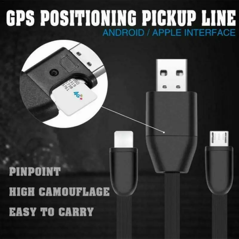 

Car Vehicle Phone Charging Cables GPS Tracker Built in Micro sim USB Cable Real Time GSM/GPRS Car Finder Andriod date Cables