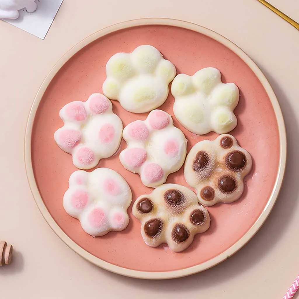 Molde Helado 2020 Diy милая Форма кошачьей Лапы Для Мороженого силиконовая многоразовый