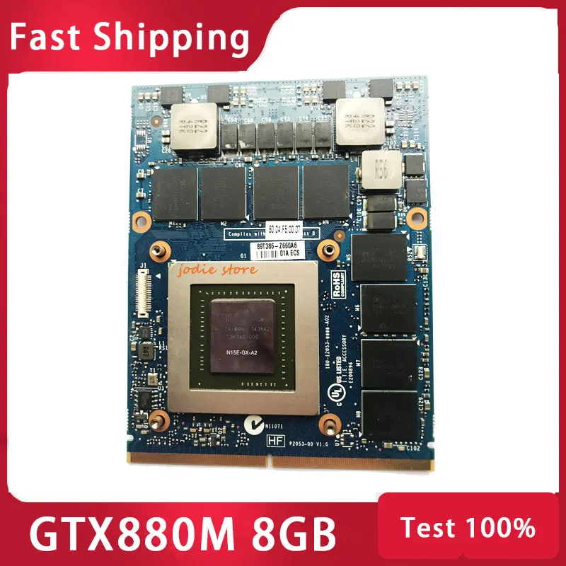 

Лидер продаж! GTX880M GTX 880M N15E-GX-A2 видеографическая карта vga JH9PP 0JH9PP для ноутбука DELL Alienware M17X R4 R5 M18X R3 R2 тест 100%
