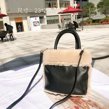 Двухсторонняя Женская Замшевая сумка через плечо из искусственной кожи, зимняя модная сумка-слинг от известного дизайнера, Высококачественная сумка для покупок