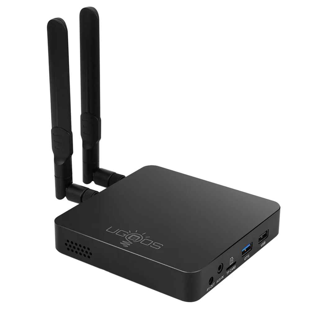 UGOOS AM6 Amlogic S922X Smart Android 9,0 ТВ приставка DDR4 2 Гб ОЗУ 16 Гб ПЗУ 2,4G 5G WiFi 1000M LAN Bluetooth 4K HD OTA медиаплеер - Цвет: Черный