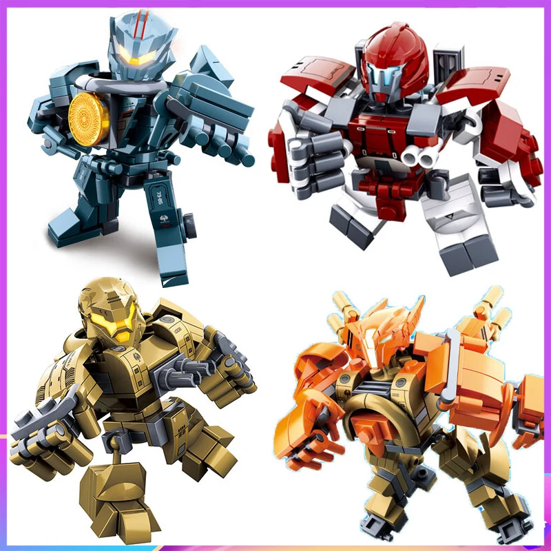 

6 Style Pacific Rim Robot Gipsy Avenger Sluban 0727 Sabre Athena Brassards Phoenix Tuteur Building Blocks Figure Kits Brick Toys