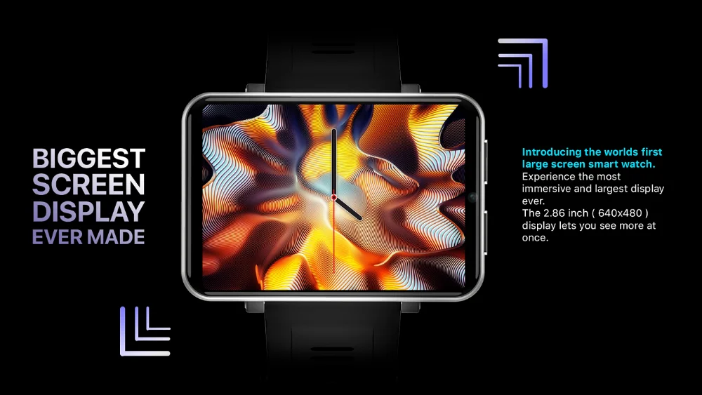 Fsmart DM-100 Смарт-часы смартфоны Android 7,1 2,86 дюймовый экран металлический корпус 4G LTE Google Play Store gps