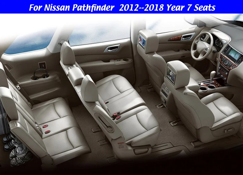 AUSFTORER изготовленный на заказ сиденье из натуральной кожи чехол для Nissan Pathfinder чехлы на сиденья 2012- аксессуары 7 чехлы на автомобильные сиденья 20 шт./компл