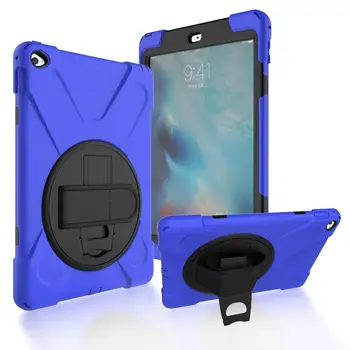 

For iPad Air 2 Case Heavy Duty Shockproof Hand Strap Cover For iPad 6th Generation Kickstand Hybrid Kids Safe Armor Tablet Cases