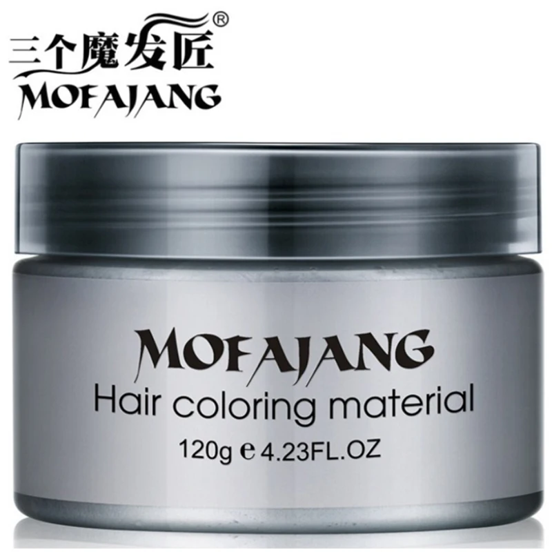 Mofajang краска для волос Серый Цвет воск одноразовая формовочная паста бабушка