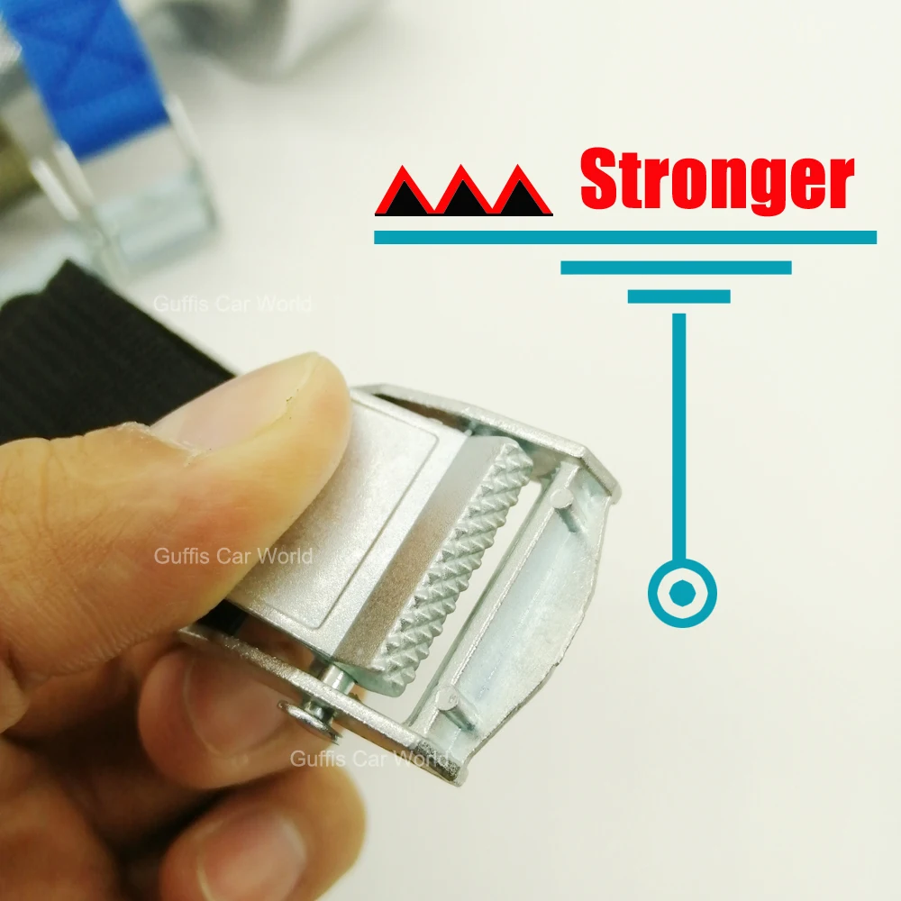 2M Cargo Straps With Buckle Tie-Down Belt for Motorcycle Car Bicycle Metal Tow Rope Strong Ratchet Fixing Belt for Luggage Bag cargo straps luggage strap cargo tie down strap tie down straps lashing strap