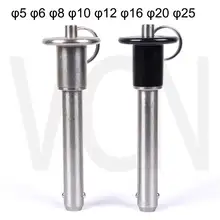 MS17984 Quick release pins Button Handle Ball lock pins  stainless steel DIA 6 lgth10 15 20 25 30 35 40 45 50 55 60 70 80 90 100