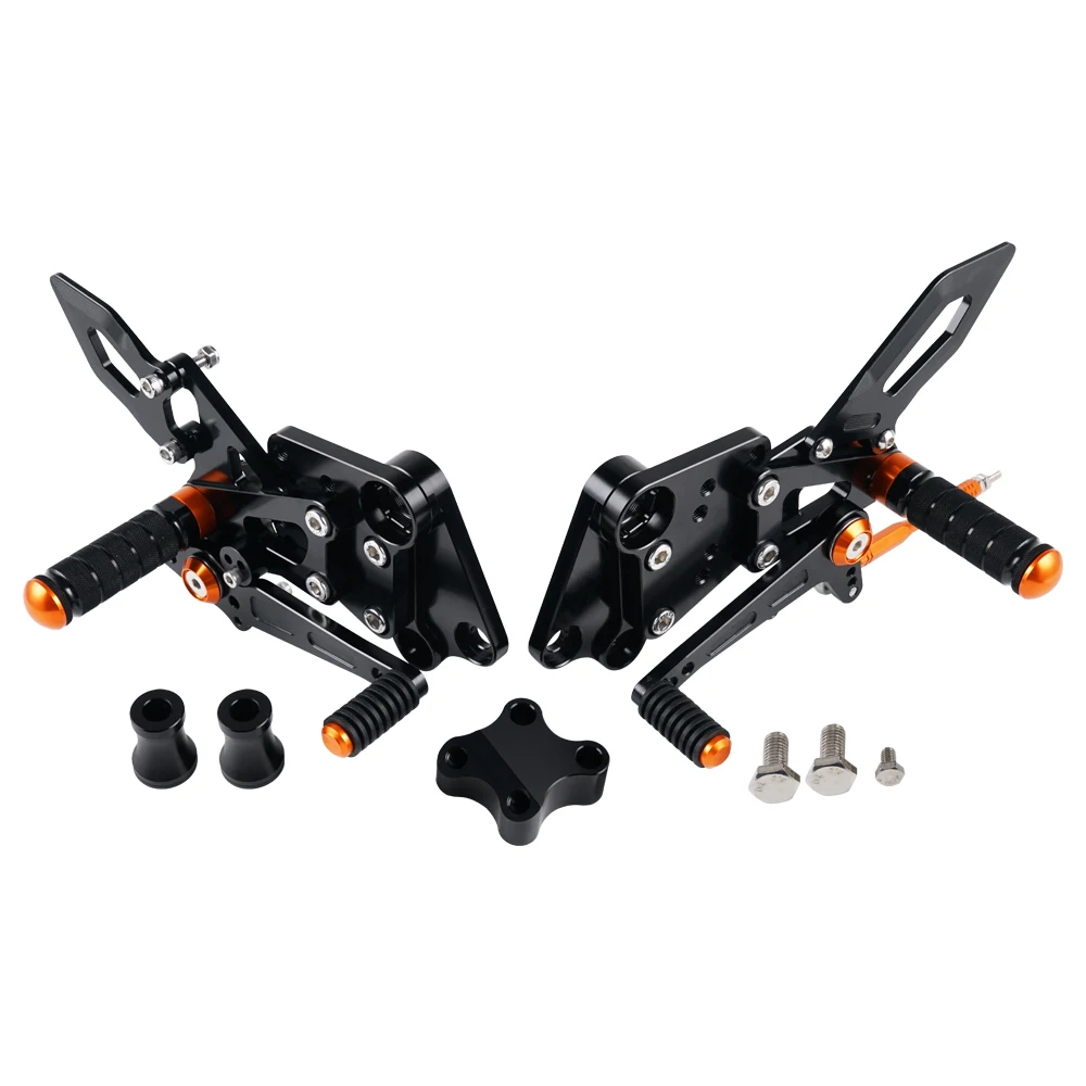 Pair Foot pegs Rearsets Foot rests for 2014-2018 KTM RC390 Duke Left Right 