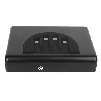 

Portable Safe Valuables Jewelry Storage Box Digital Password and Spare Key Lock Car Security Box