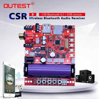 

OUTEST Bluetooth Receiver 4.2 + EDR CSR Wireless Bluetooth Audio Receiver 3W external speaker Transmitter Audio Music Adapter
