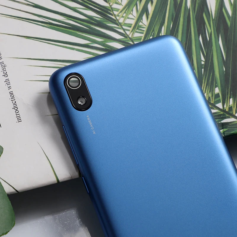 Redmi7A корпус для Xiaomi Redmi 7A Пластиковая Задняя Крышка батарейного отсека Запасные части чехол с кнопками объектив камеры