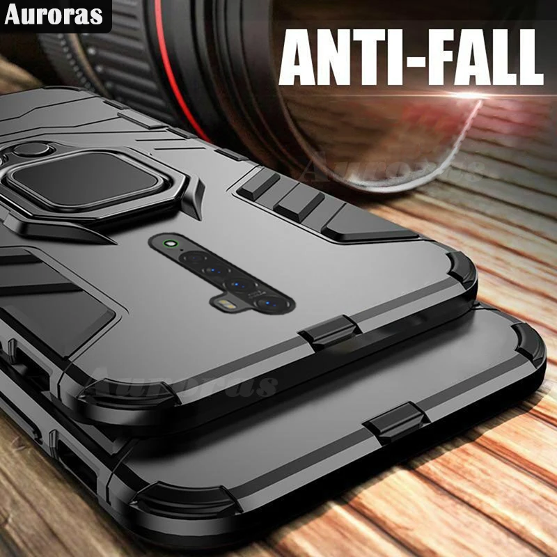 

Auroras Shockproof Armor Case For OPPO Reno 2F Finger Ring Magnetism Holder Cover For OPPO Reno 2Z 2 Cases