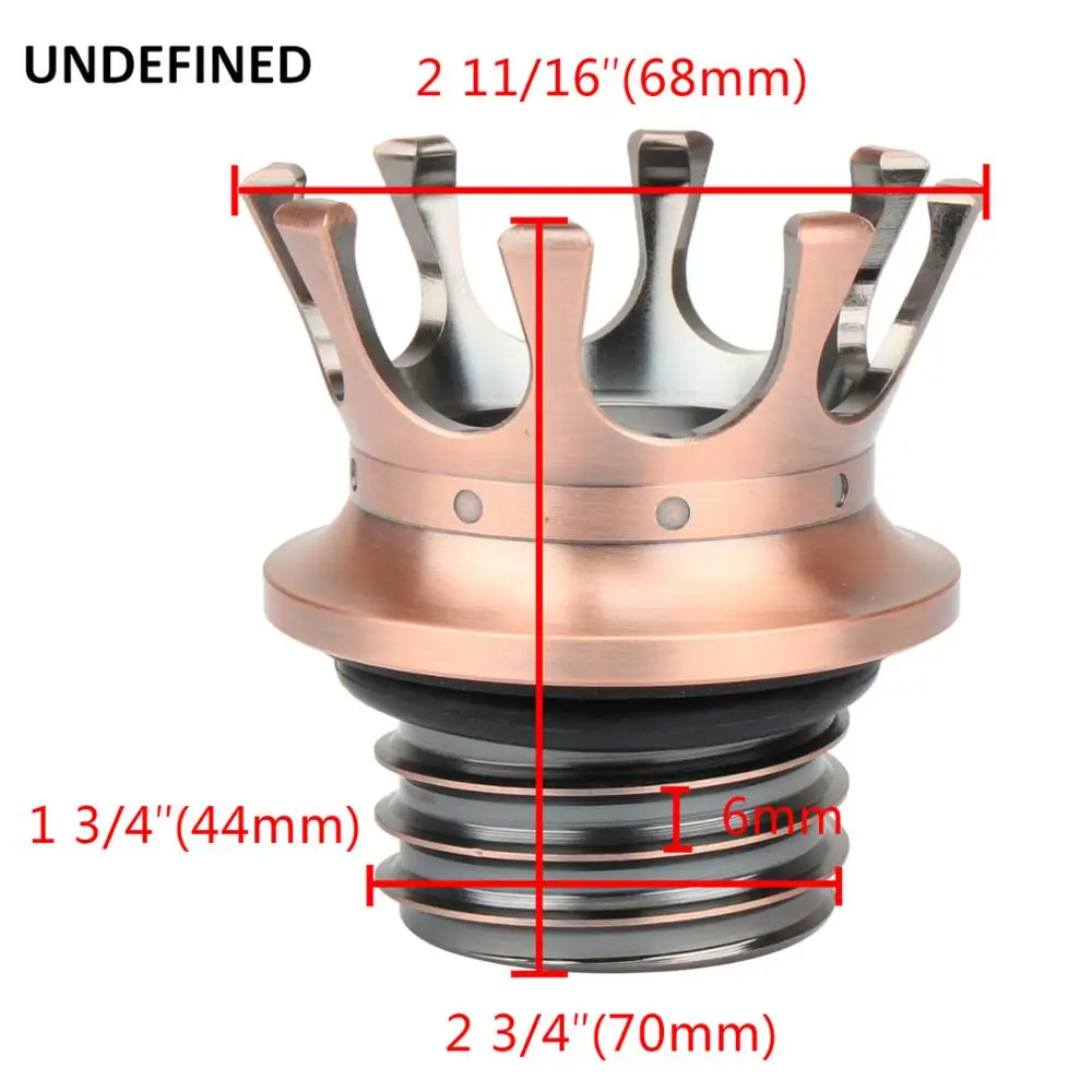 Мотоциклетный топливный бак для газа, крышка в виде короны, алюминиевая масляная крышка s для Harley Sportster XL 883 1200 48 Softail Dyna FLST Road King