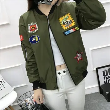 

New Wild Round Neck Korean Version Thin Waist Casual Windbreaker Women's Zipper Loose Love Jacket