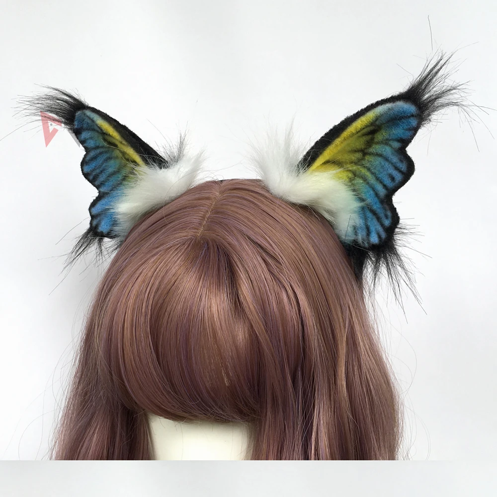 

New Original Designing Butterfly Printing Hairhoop Headband Hand-Made Work Costume Accessories Custom Made