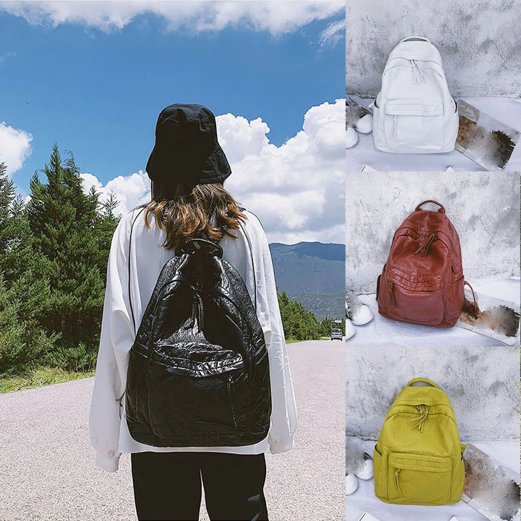 Новый женский мини-рюкзак из искусственной кожи, сумки для девочек, школьные рюкзаки для путешествия, сумка на плечо, большая емкость 8,13