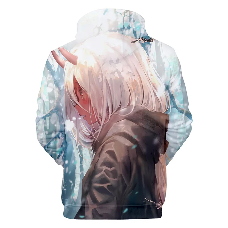 Darling In The Franxx толстовки женские с длинным рукавом толстовки с капюшоном повседневные трендовые уличные толстовки Sudaderas de mujer