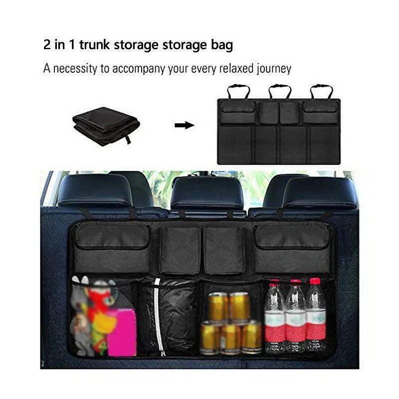

Rear Truck Storage Bag Back Seat Pocket Buckle strap Interior Universal