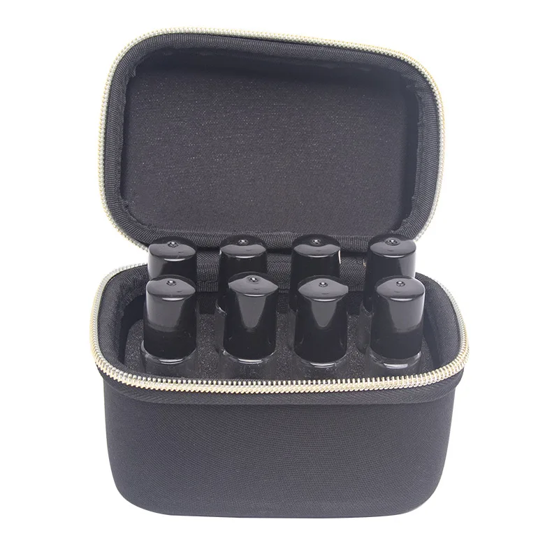 8 bottiglie da 10~15 ml di olio essenziale, custodia con cerniera, design portatile, organizer da appendere, da viaggio_voghion.com